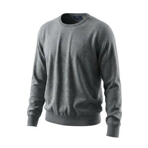 Polo Ralph Lauren mens Crew Neck Sweater Gray Long Sleeve Logo Size XL READ!‎
